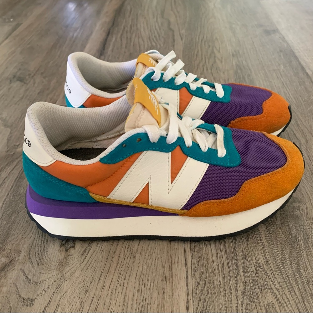 NB 237 Multi Colour Shoes Runners Women’s 6 Retro Style New Balance Chunky